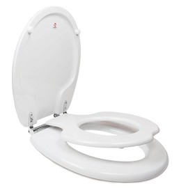 TOPSEAT 6TSTR9999SL 000 TinyHiney Round Toilet Seat with Metal Hinges, White