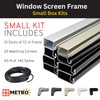 Metro Screenworks Small Window Screen Frame Kit - White, 5/16