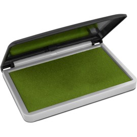 MaxMark Large Premium Olive Green Ink Stamp Pad - 2-3/4" by 4-1/4" - Premium Quality Felt Pad