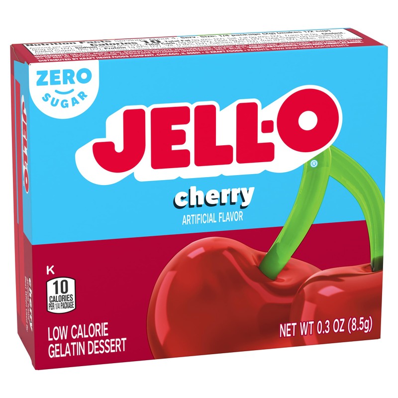 Jell-O Black Cherry Sugar-Free Gelatin Mix (0.3 oz Boxes, Pack