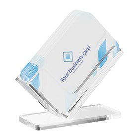 Homakover Acrylic Card Holder, Business Card Organizer Stand for Desk, Business Cards Stand Display Rack, Fit for 50 Business Cards