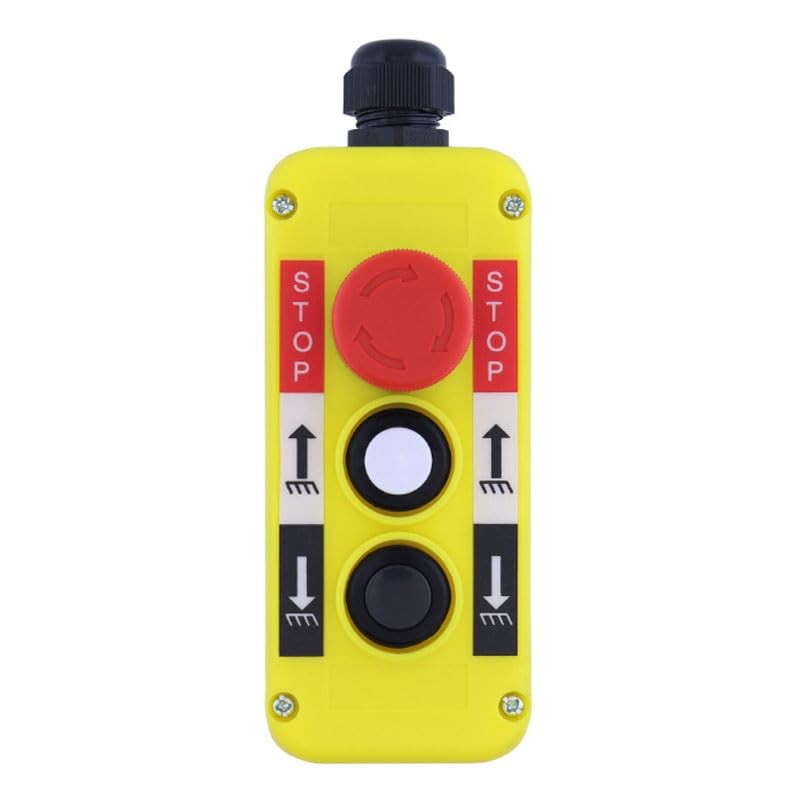aikoolwer COB281T Waterproof Industrial Push Button Control Switch Emergency Stop