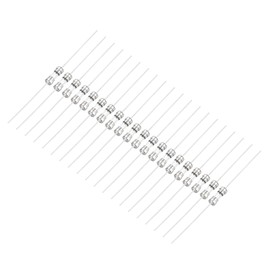 sourcing map 6.3A 250V Glass Fuse 0.14"x0.39" Fast Blow Fuse with Lead for Home Appliances 20 Pcs, Silver Tone