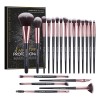 Brochas De Maquillaje Kit 20 Pcs Para Maquillaje Profesional Color
