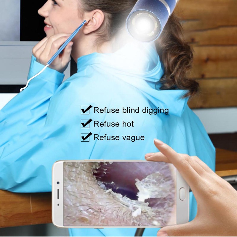 3 IN 1 USB Visual Earpick 1.3 Million Camera Endoscope