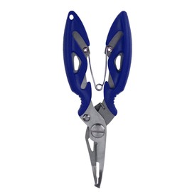 [No Brand Product] Alloy & ABS Multi-functional Fishing Pliers, Fishing Gear, Shears, Fishing Essentials, Split Ergonomic, Easy Grip, Blue