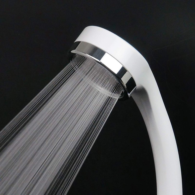 KAKUDAI 357-905-W Water Filter Stop Shower Head Large White