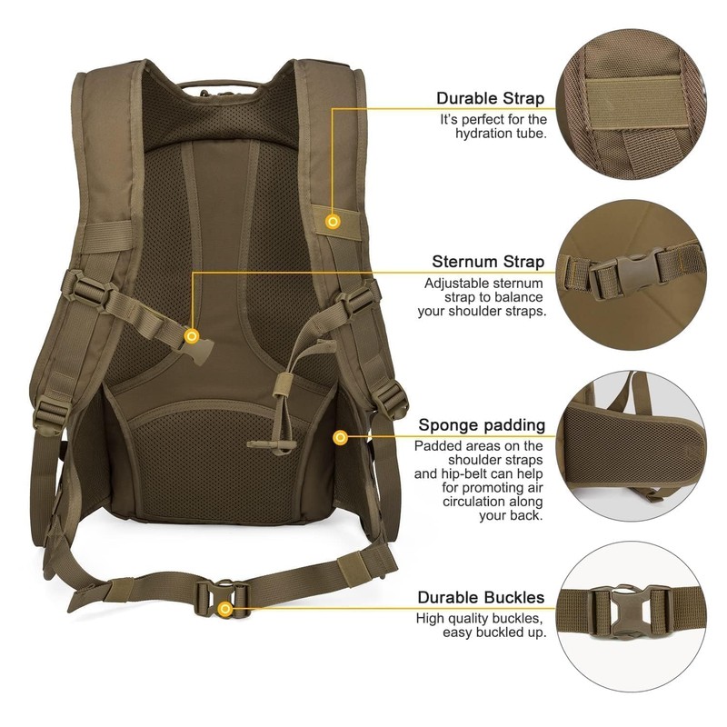 Mardingtop 28L Tactical Backpacks Practical Military Rucksack with Molle System