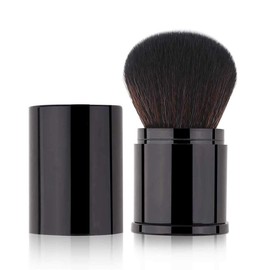 RN BEAUTY Retractable Powder Brushes Foundation Brush Blush Brush Bronzer Brush Face Blender Brush Professional Mineral Blending Buffing Kabuki Makeup Application Portable With Cover - Black