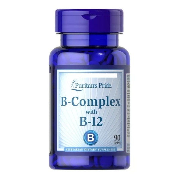 Puritan's Pride Premium Complejo B + Vitamina B1 B2 B3 B12 90 Caps Eg Bb38