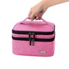 (Double-layer Bag: Fits for 30 bottles, Pink) - Luxja Essential