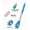 Silicone Spaghetti Spoon & Pasta Tong, Non-Stick Stainless Steel Handle