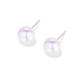 K.L.Y Illusion Mermaid Pearl Earrings, Women's, Popular, 925 Silver, Hypoallergenic, Metallic Hypoallergenic, Single Earring, 0.24, 0.3, 0.4, 0.5, 0.5 inches (6, 8, 10, 12 mm), Gift, Includes
