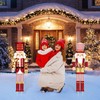 2Pcs Christmas Nutcracker Yard Signs Christmas Outdoor Yard Lawn Decorations