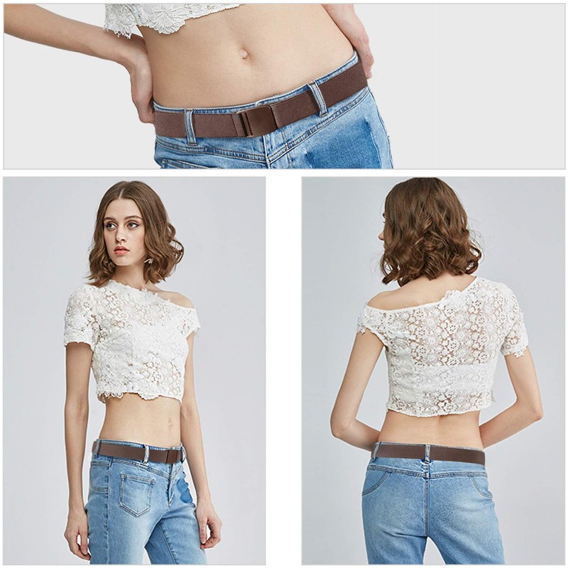 JASGOOD - Cinturón elástico para mujer, fácil de ajustar, con