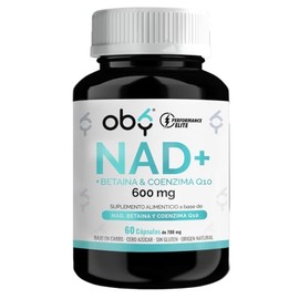OBY NAD+ | NAD potenciado con Betaina y Coenzima Q10 (CoQ10) | Precursor de Nicotinamida Ribosa y NMN | 60 dias