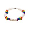 BlueRica Rainbow & White Puka Shell Chips Necklace & Anklet