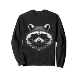Funky Raccoon with Sunglasses Animal Aesthetic Graphic Sweatshirt