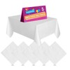 5pk White Paper Table Covers | 90x90cm Paper Tablecloths for