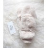 Laise Faux Fur Gloves, Cute, Mitten-Type, Fingerless Gloves, Knit, 2-Way,