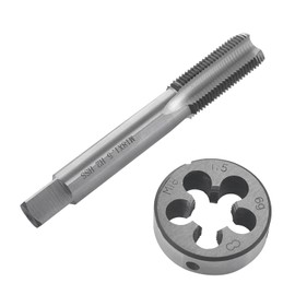 Tap and Die Set, M18 x 1.5 mm, HSS Tap and Die Set, Right Thread, Fine Thread Cutter, Straight Fluted Tap Cutter