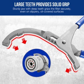 WORKPRO Oil Filter Wrench Set, 9" & 12" Adjustable Oil Filter Removal Pliers Tools, Ideal for Engine Filters, Cars, and Trucks, 2-piece