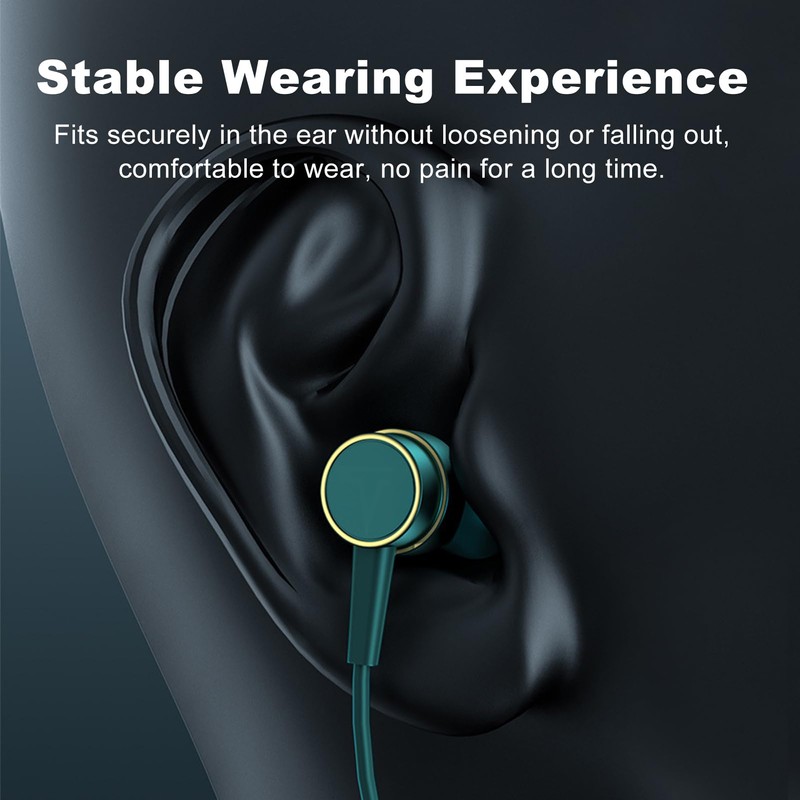 Bluetooth Headphones, 5.1 Wireless Sports Earbuds, Stereo in-Ear Earphones, Noise