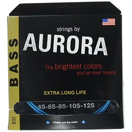Aurora Strings AURAQ45-125 Premium Nickel Plated Bass Guitar Strings, Medium