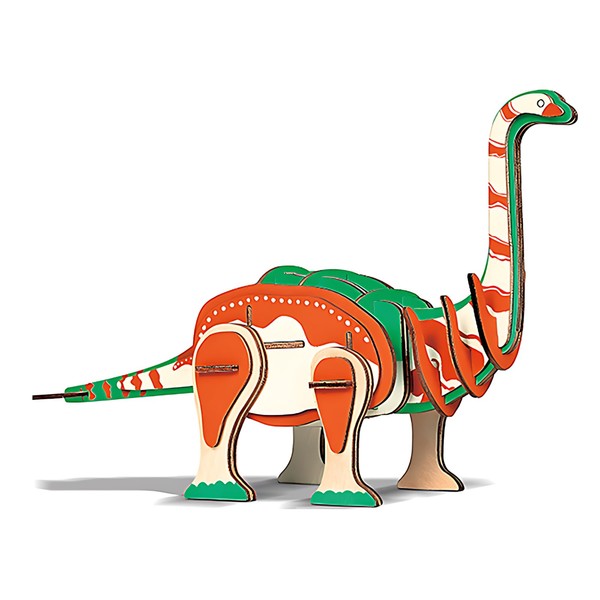 Premium 3D Wooden Brontosaurus Puzzle Model 41pcs DIY Assembly Kit
