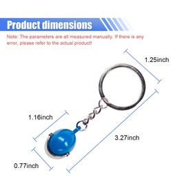 LHDOS Creative Motorcycle Helmet Keychain, 3D Metal Car Key Ring for Men, Mini Charm Car Key Fob Holder for Auto Wallet Bag (Blue)