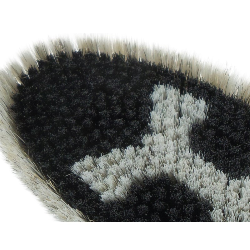 Body brush for horses -Cavaliere- with horse hair longer bristle