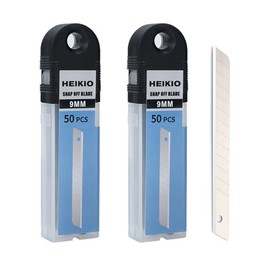 9mm Snap-off Blades, 100-pack, 60 Degree Cutting Angle, Replacement Blades for 9mm Utility Knives and Box Cutters, Quality Steel Made and Sharp
