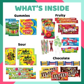 The Care Crate Ultimate Candy Snack Box Care Package ( 40 piece Candy Snacks) Includes 20 Full Size Candies - Starburst, Skittles, Twizzlers & More!