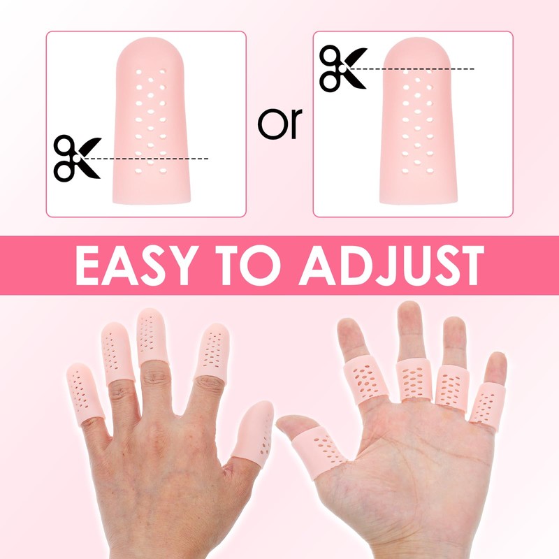 Wanmu Gel Finger Cots with Air Holes, 20 Pcs Nail