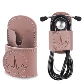 QIELIZI Stethoscope Holder Hip Clip.Night Shift Nurse Essentials Organizer,3M Littmann Stethoscope Belt Clip for Scrubs, Nursing Tools Holster Case,Teaching Stethoscope Holder &Accessories(1-Rose)