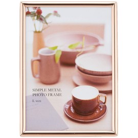 FUJICOLOR 505928 Photo Stand, 1203L Metal, Large, Pink Gold