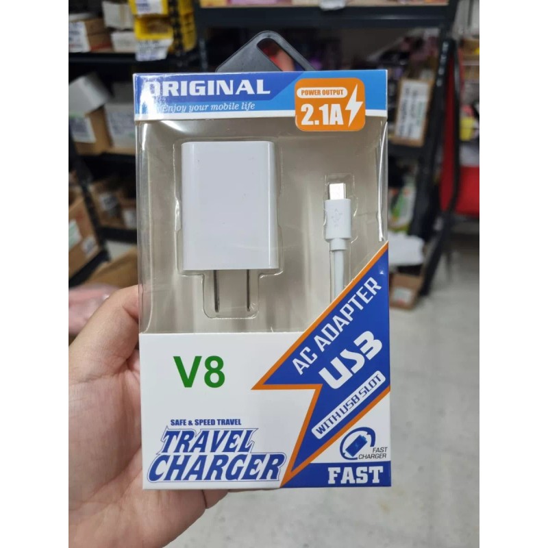 K&H Cargador Entrada V8 Carga Rapida Usb Universal Celulares