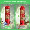 Squirrel Proof Bird Feeders for Outdoors Hanging, Metal Squirrel Proof