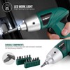 Hi-Spec 3.6V Cordless Electric Screwdriver Set with Interchangeable Bits, Green