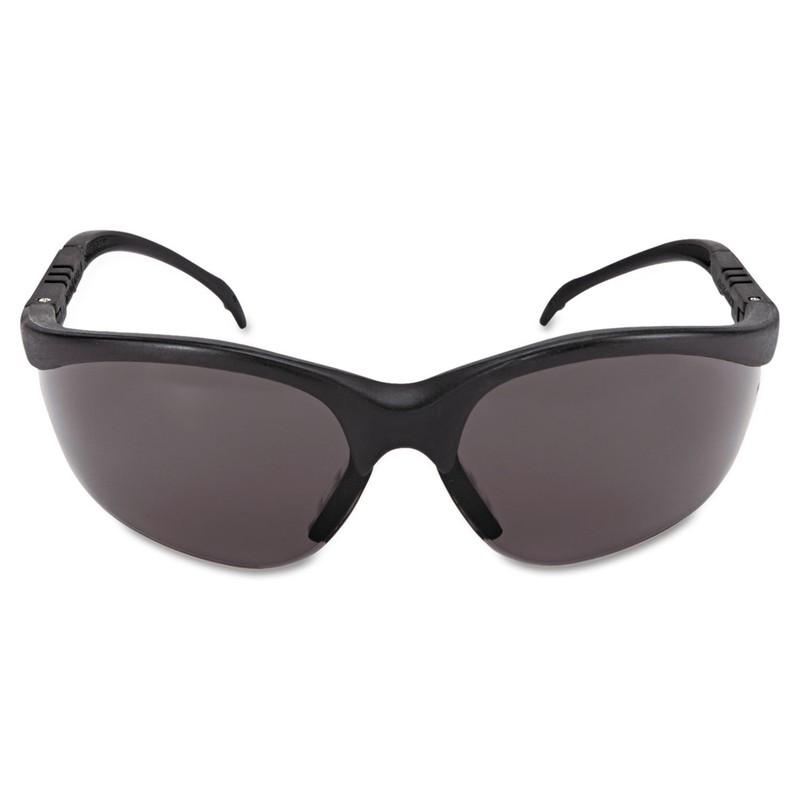 MCR Crews KD112 Klondikke Safety Glasses - Black Frame, Grey