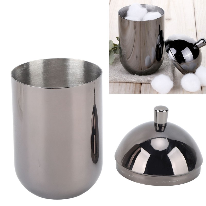 Stainless Steel Cotton Swab Holders Durable Multi Purpose Dustproof Cute