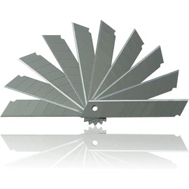 T TOVIA 25MM Heavy Duty Utility Knife, Box Cutter SK-5 Retract Blades, Snap-Off Cutters with Rubber Grip for Cardboard, Boxes, DIY Crafts (100-Pack Replacement Blades)