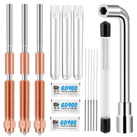 K1C 3D Printing Nozzle Set for Creality, Quick Swap 3D Printer Nozzle Kit 0.4 mm with 30 Cleaning Needles and Accessories for Creality K1C/Ender 3 V3/V3 Plus/K1 MAX