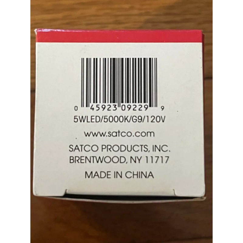 Satco TWO (2) LED 5.0W G9 350L 5000K Dimmable Cat