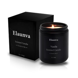 Elaunva Vanilla Scented Candle,7oz(200g),Natural Soy Wax,Aromatherapy Candles,Home Decorations,Romantic Present,Stress Relief and Relax Gift for Men and Women (7oz(200g), Vanilla)