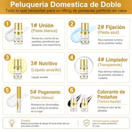Kit de Pestañas Permanentes, Lash Lifting Kit con Permanente en Frío, Seguro y Rápido, Rizado de Larga Duración de 3 Meses, Imprescindible para el Salón en Casa, Adecuado para Todo Tipo de Pestañas