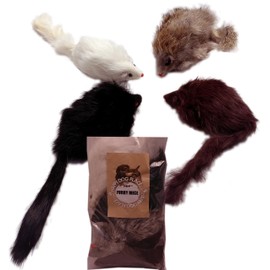 HDP Long haired Furry Mice cat Toy