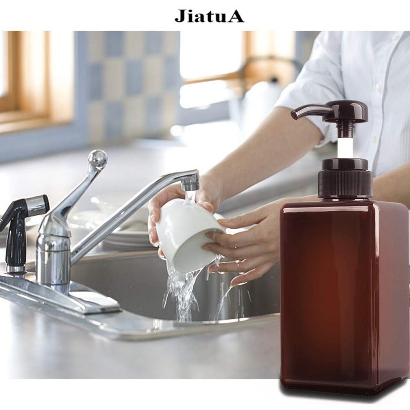 Pump Bottle, Refillable Plastic Empty Lotion Soap Dispenser Liquid Container