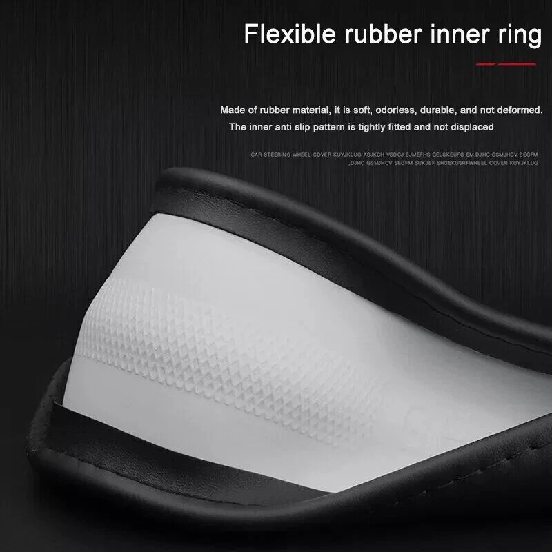 HOMBEST New Premium Black Genuine Leather Universal Fit Car Truck