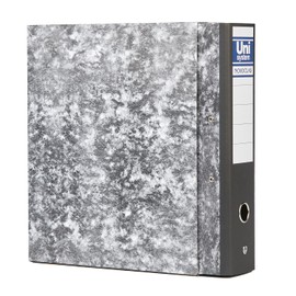 Unipapel Lever Arch File with Box Folio Size 65mm Nickel Plated Front Opening Long Edge Tray 35 x 29 x 7.5 cm Lined Card Marl Unisex Novoclas FSC Certified